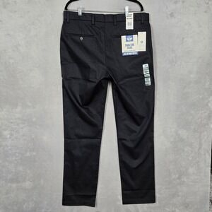 Dockers pants mens 36x34 Black Signature Khaki Straight Fit Lux Cotton Stretch